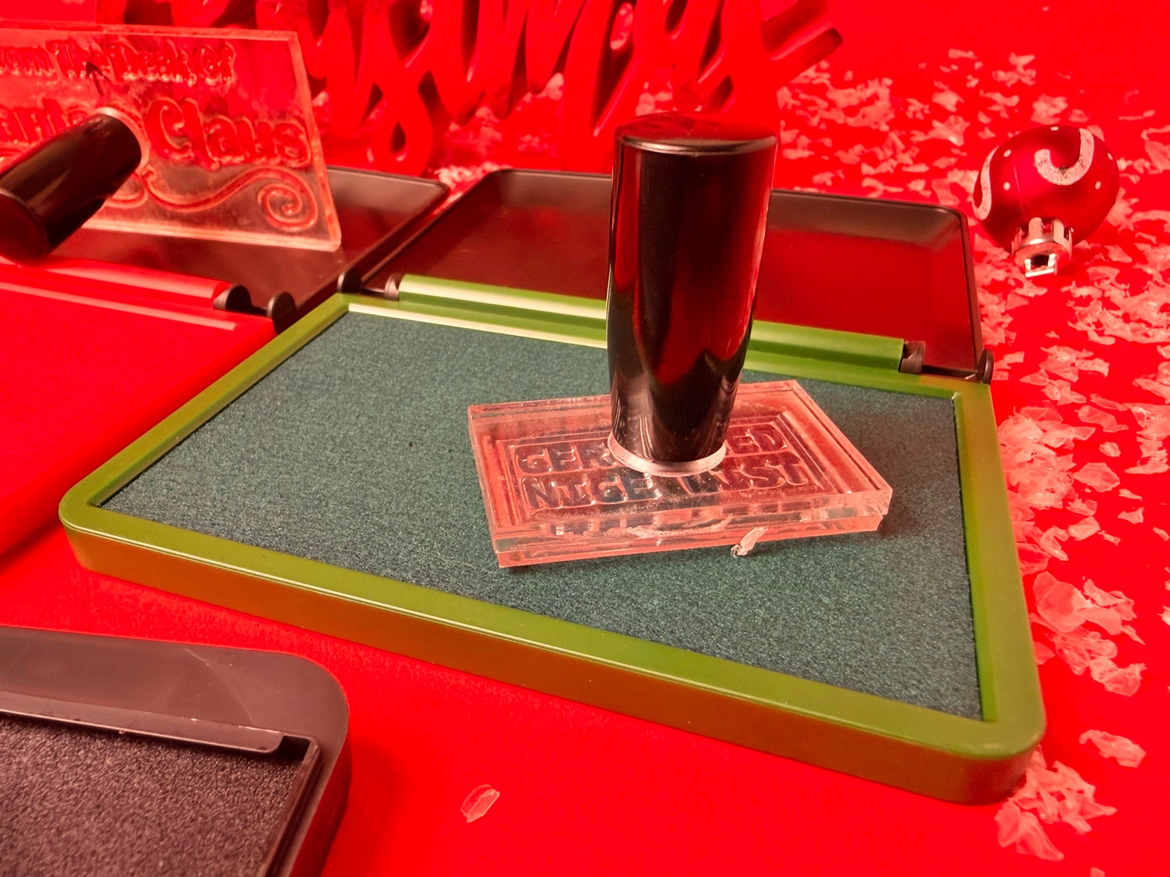 Santa Claus's nice list stamp